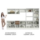 Ver imagem 6 de Armário de Cozinha Completa 100% MDF 300cm Branco/Rustic/Crema Smart Madesa 02