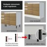 Armário de Cozinha Completa 100% MDF 300cm Branco/Rustic/Crema Smart Madesa 02 - 10