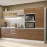 Armário de Cozinha Completa 100% MDF 300cm Branco/Rustic/Crema Smart Madesa 02 - 2