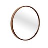 Espelho Round Externo Branco - 40cm - Marrom - 1