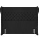Ver imagem 4 de Kit Cabeceira Cama Box Casal 140 Cm Madrid com Puff Recamier Santorini Veludo Preto - Lyam Decor