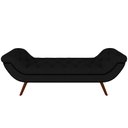Ver imagem 5 de Kit Cabeceira Cama Box Casal 140 Cm Madrid com Puff Recamier Santorini Veludo Preto - Lyam Decor