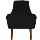 Ver mais imagens de Kit Cabeceira Cama Box Casal 140 Cm Madrid com Puff Recamier Santorini Veludo Preto - Lyam Decor