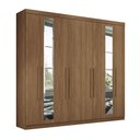 Ver imagem 1 de Guarda Roupas 8 Portas e 4 Gavetas com Espelho Master New Santos Andirá Jatoba