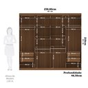 Ver imagem 6 de Guarda Roupas 8 Portas e 4 Gavetas com Espelho Master New Santos Andirá Jatoba