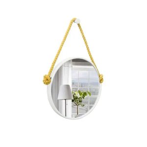 Espelho Adnet com Alça de Sisal - 40 cm