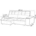 Ver imagem 5 de Sofá Retrátil Reclinável para Sala 3 Lugares 250cm Zayn F04 Veludo Marrom Claro - Lyam Decor
