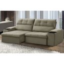 Ver imagem 2 de Sofá Retrátil Reclinável para Sala 3 Lugares 250cm Zayn F04 Veludo Marrom Claro - Lyam Decor