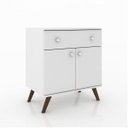 Ver imagem 1 de Buffet 2 Portas 1 Gaveta Retrô RT3021 Branco