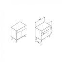 Ver imagem 3 de Buffet 2 Portas 1 Gaveta Retrô RT3021 