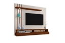 Ver imagem 1 de Painel Tv Eros 55 Polegadas 135x160cm Led Prateleira Vidro Nichos:offwhite/canela