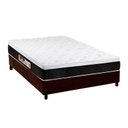 Ver imagem 1 de Cama Box Casal: Colchão Espuma Castor D45 Black e White + Base CRC Suede Brown(138x188)