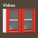 Ver imagem 5 de Armário Aéreo Aço 3portas de Vidro Vermelho Colors Bertolini