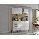 Ver imagem 1 de Armário Cozinha Compacta Flávia 6 Portas 2 Gaveta Mdp/mdf Poquema Móveis