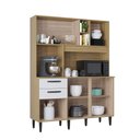 Ver imagem 4 de Armário Cozinha Compacta Flávia 6 Portas 2 Gaveta Mdp/mdf Poquema Móveis