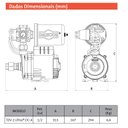 Ver imagem 6 de Bomba Pressurizadora Residencial com Tanque de Pressão 1/2 CV TDV2 Ultra DC-4 DANCOR