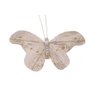 Enfeite Natalino Decorativo Borboleta Branca Glitter 6 Pçs - 1