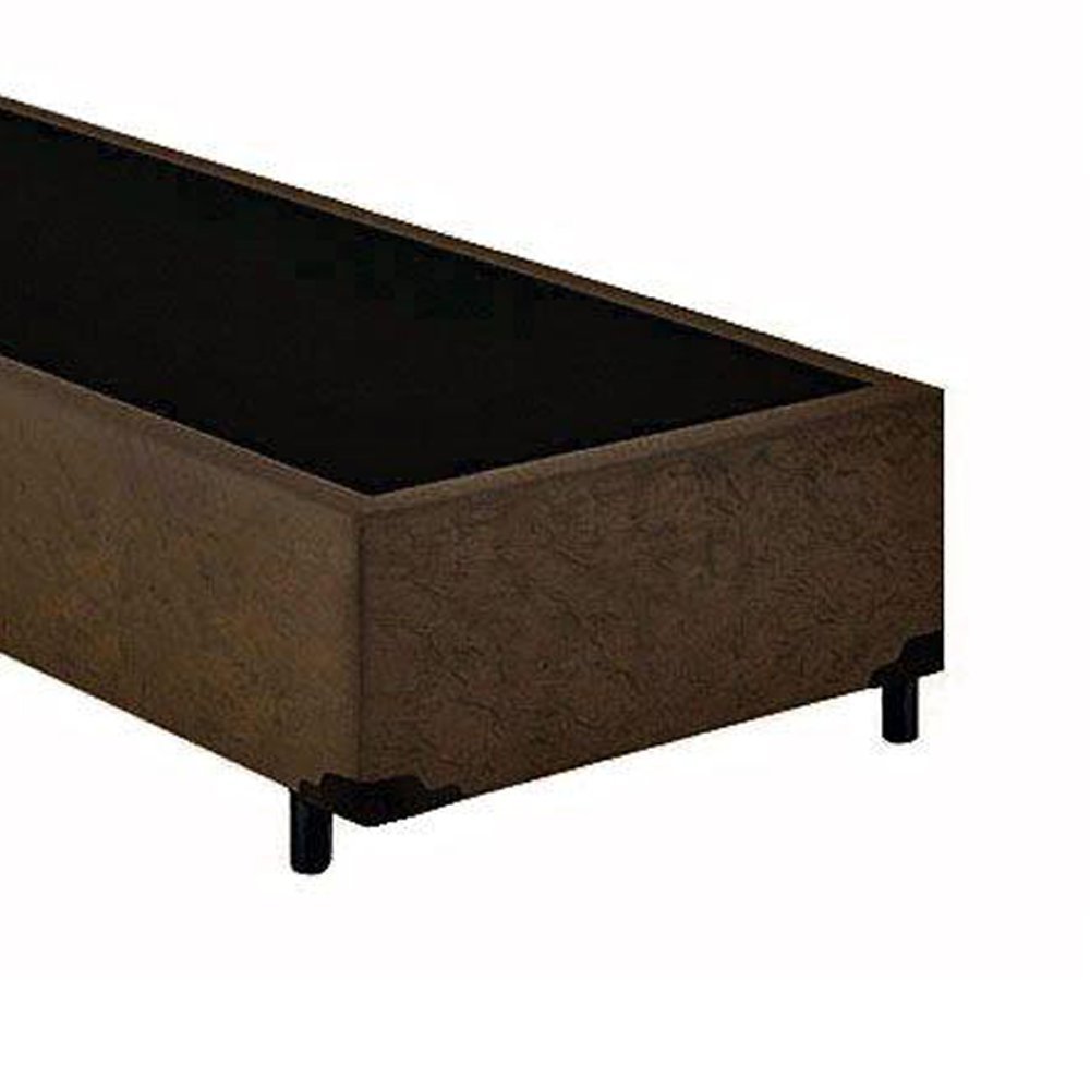 Base Box Solteiro Suede Marrom - 42x88x188:marrom - 4