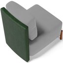 Ver imagem 5 de Poltrona Decorativa Sala Estar Living Pés Madeira Hungria L02 Couríssimo Verde Suede Cinza - Lyam