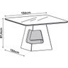 Conjunto Mesa de Jantar Moema Off White com Vidro 136x136cm com 4 Cadeiras Curvata DJ Móveis - 4