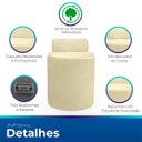 Ver imagem 3 de Puff Banqueta Alto Confortável Reforçado Minimalista Roma Suede