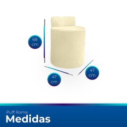 Puff Banqueta Alto Confortável Reforçado Minimalista Roma Suede - 6