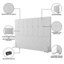 Ver imagem 5 de Cabeceira Queen 162cm Design Moderno para Quarto Linea