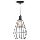 Ver imagem 4 de Kit 3 Pendente Aramado Poptem Veneza Cone preto luminária metal lustre 32 cm sala