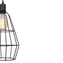 Ver imagem 3 de Kit 3 Pendente Aramado Poptem Veneza Cone preto luminária metal lustre 32 cm sala