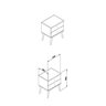 Mesa de Cabeceira 2 Gavetas Retrô RT 3032 Movelbento - 2