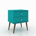 Ver imagem 1 de Mesa de Cabeceira 2 Gavetas Retrô RT 3032 Movelbento