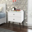 Ver imagem 1 de Mesa de Cabeceira 2 Gavetas Retrô RT 3032 Branco