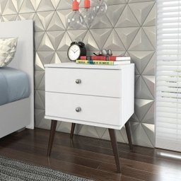 Mesa de Cabeceira 2 Gavetas Retrô RT 3032 - 1 Mesa de Cabeceira 2 Gavetas Retrô RT 3032 - 1