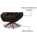 Ver imagem 3 de Poltrona Decorativa Estofada Base Giratória Califórnia Cor:marrom