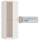 Ver mais imagens de Guarda Roupa de Canto Oblíquo Modulado 1 Porta Branco e Duna Line Infinity