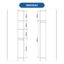 Ver imagem 7 de Guarda Roupa de Canto Oblíquo Modulado 1 Porta Branco e Duna Line Infinity