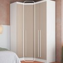Ver mais imagens de Guarda Roupa de Canto Oblíquo Modulado 1 Porta Branco e Duna Infinity