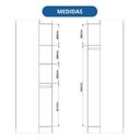 Ver imagem 7 de Guarda Roupa de Canto Oblíquo Modulado 1 Porta Branco e Duna Infinity