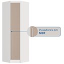 Ver mais imagens de Guarda Roupa de Canto Oblíquo Modulado 1 Porta Branco e Duna Line Infinity