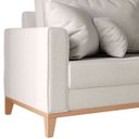 Ver imagem 3 de Sofá 3 Lugares Beny Base em Madeira Maciça Recepção Linho Cru Kimi Design