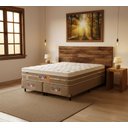 Ver imagem 1 de Cama Box Queen Castor Silver Star Air One Face Pocket 158x198x59 + Box Castor