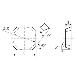 Inserto Pastilha Md - Sekn 1203 Classe P30 Aço - 10 Und - Ht - 2