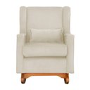 Ver imagem 2 de Poltrona Decorativa Aurora Balanço Vovo Veludo Bege - Fm