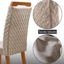 Ver imagem 5 de Mesa de Jantar Aster 180cm Tampo MDF Vidro Canto Copo com 6 Cadeiras Aline