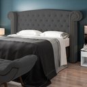 Ver imagem 2 de Cabeceira Cama Box Casal Queen 160cm Provença com Calçadeira Vêneto P02 Veludo Chumbo -