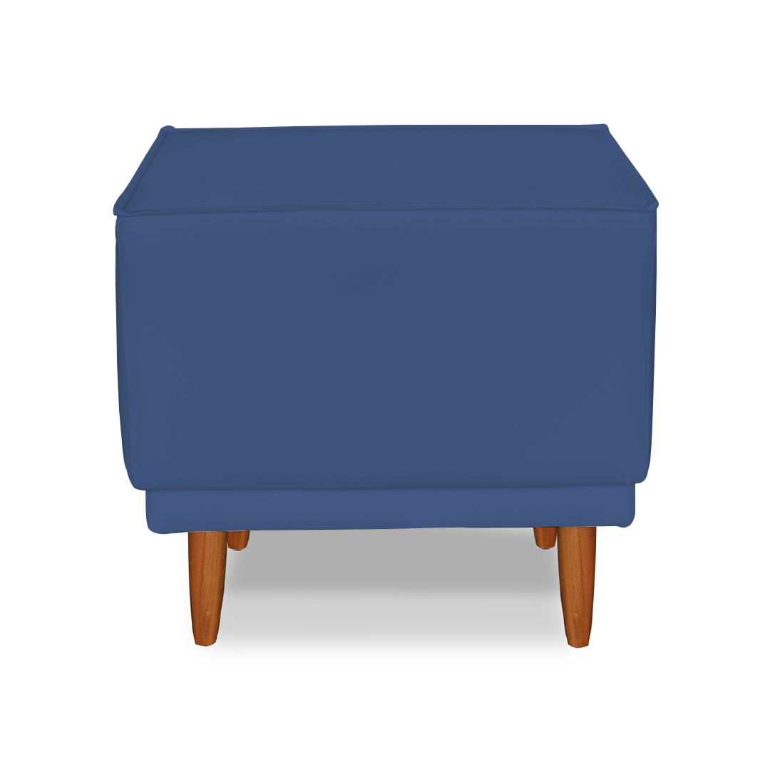 Puff Banqueta Jade Confort Decorativa Quarto Sala Suede Azul