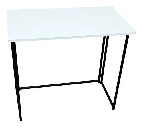 Mesa Escritorio Branca Madeira Retangular Estilo Moderno - 1