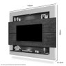 Painel Para Tv 75" Com Nicho E Prateleira 163 Malbec Preto - 2
