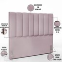 Ver imagem 4 de Cabeceira Cama Box Casal 140 Cm Dália W01 Suede Rosê