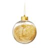Bola Enfeite Árvore Natal Transparente Fio Ouro 10cm 4 Peças - 1